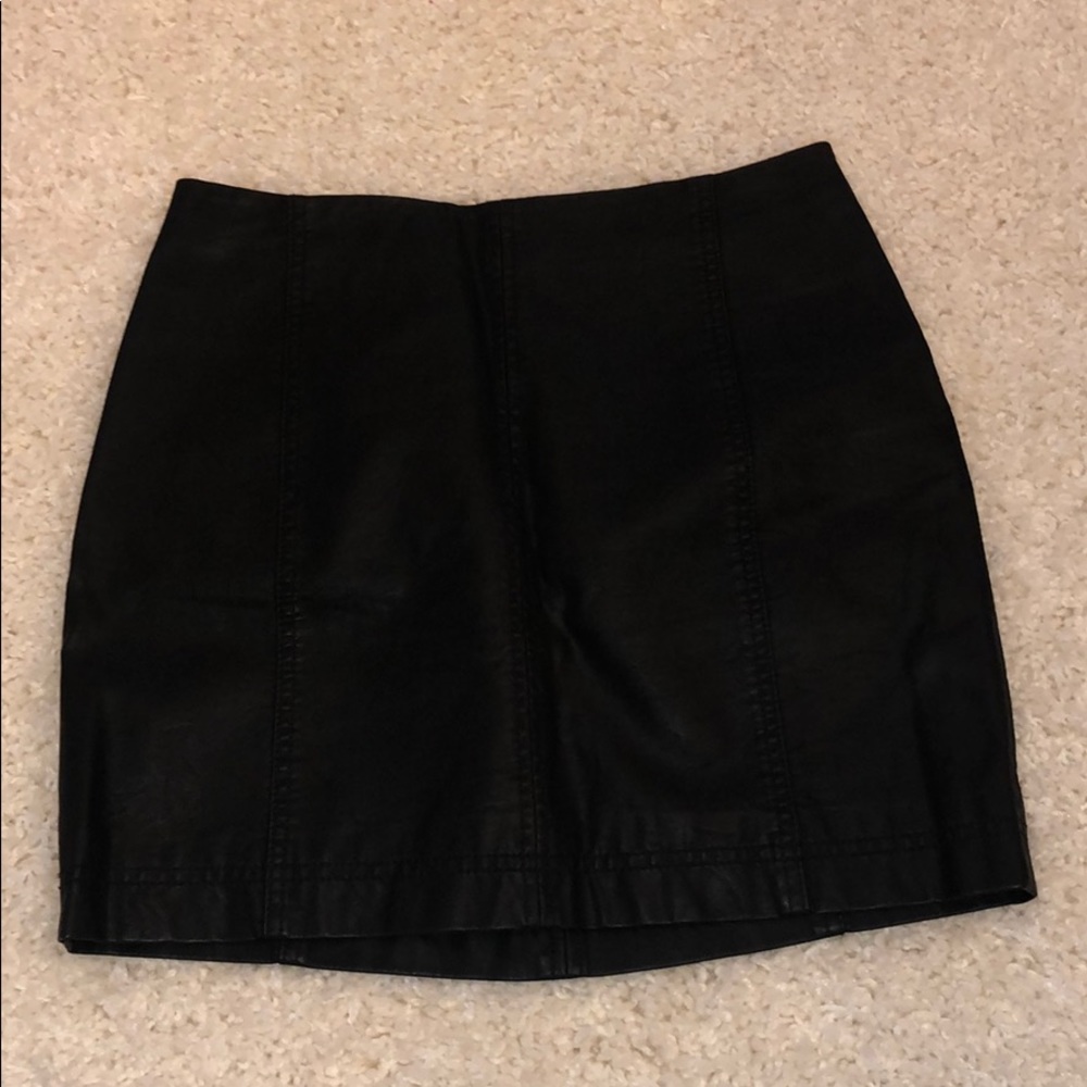 Free People Leather Skirt